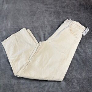 Mother The Triple Up Wide Leg Jeans Act Natural Off White High Rise Size 26 NEW